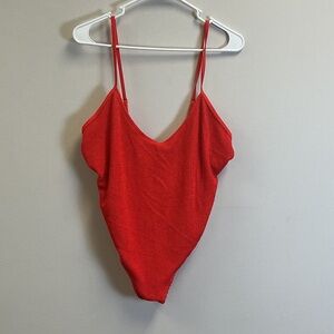 Good American Red One-Piece Swimsuit